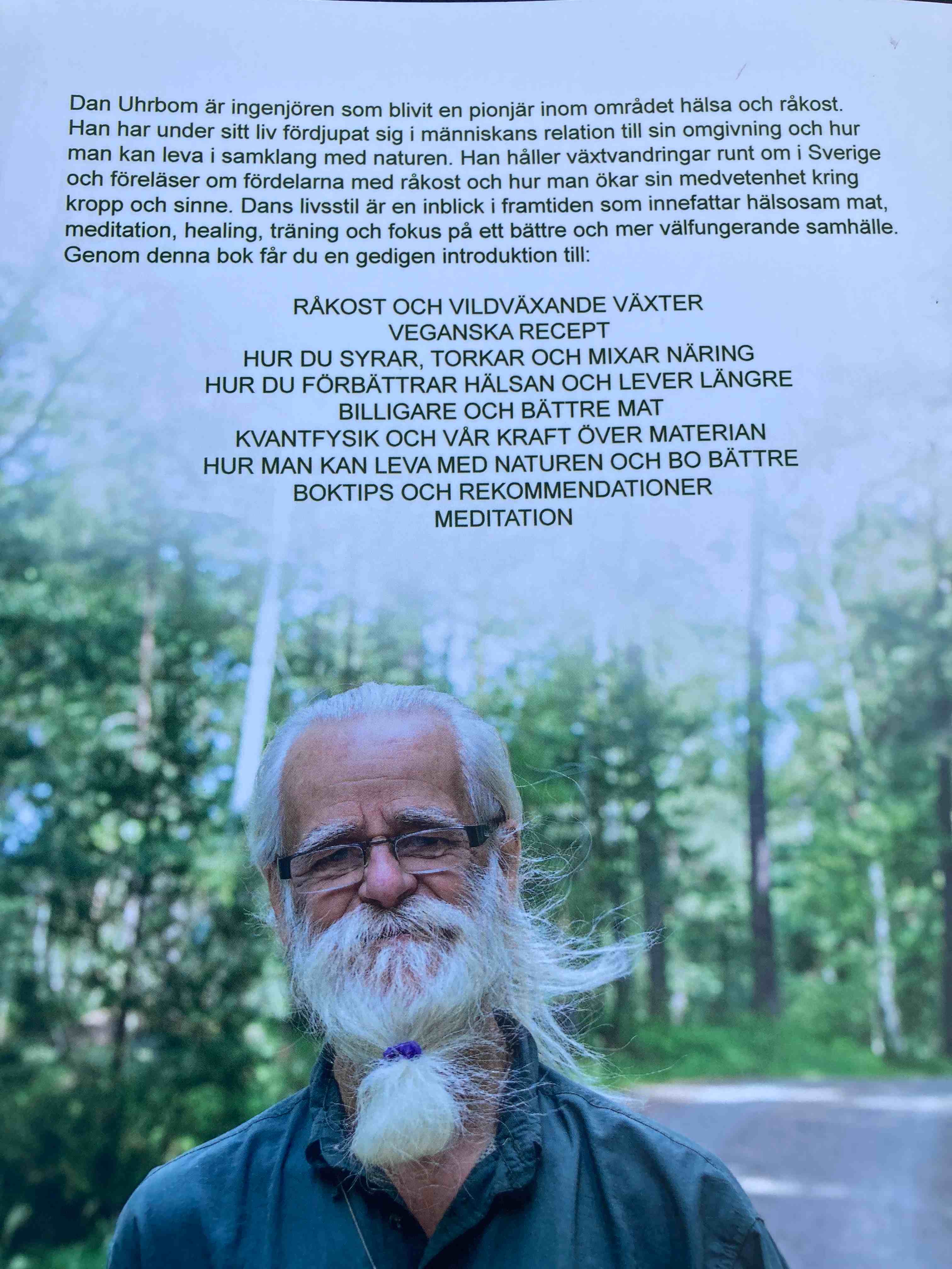Omslag till boken Vildväxande av Dan Uhrbom baksida